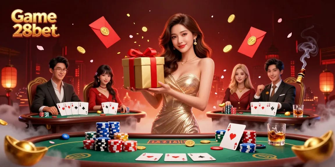 Experience the excitement of Game 28bet with rich casino visuals and vibrant gaming elements.
