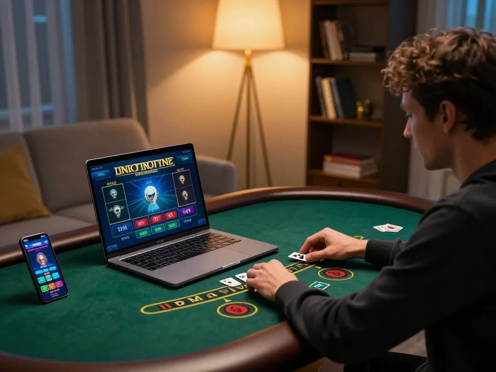 Engaging online blackjack gameplay with Surebetsg displaying professional style in a cozy setting.