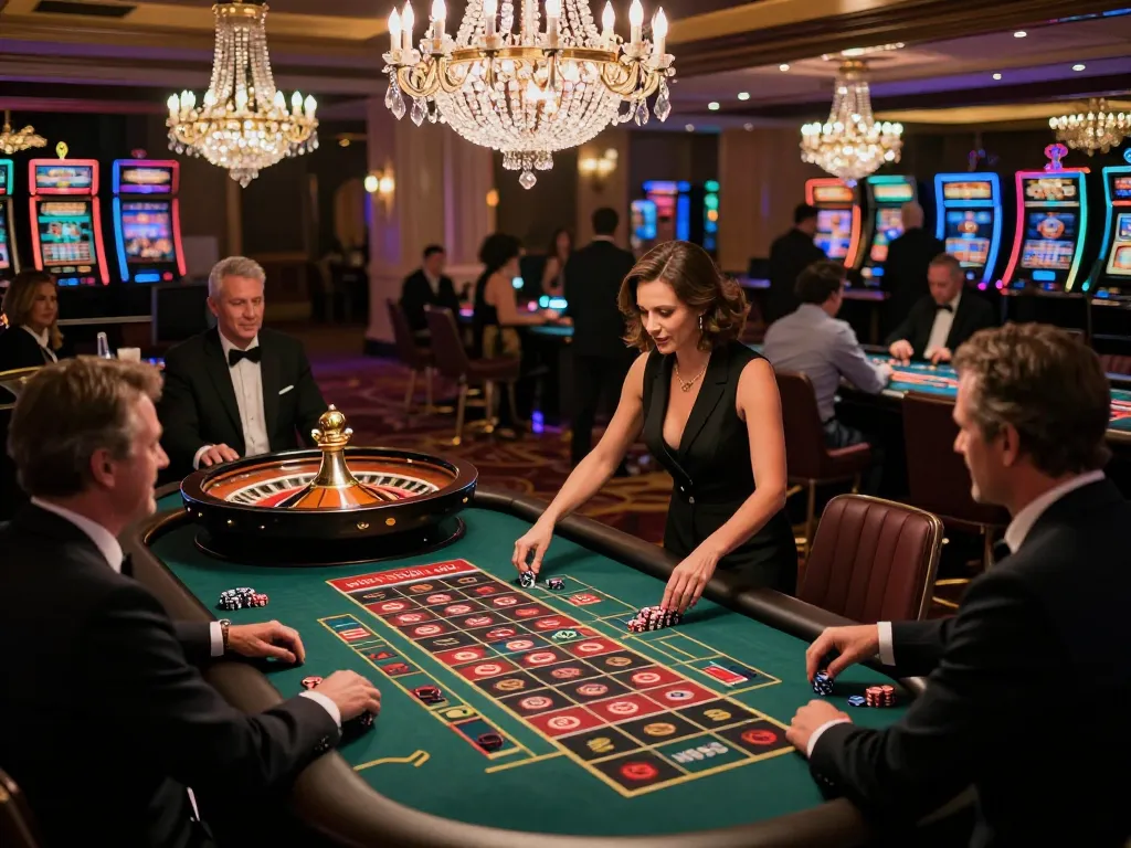Experience thrilling gameplay at XX88 roulette table surrounded by excited players in a vibrant casino atmosphere