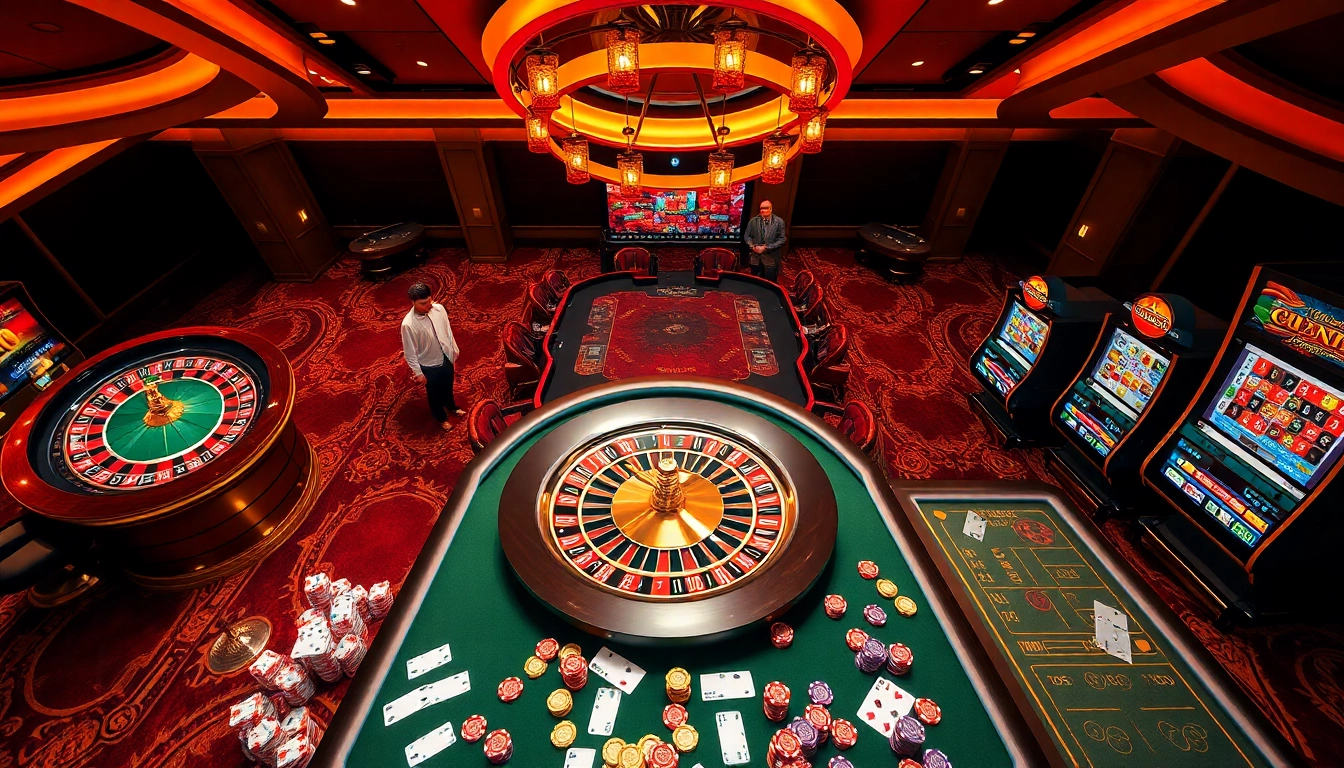 Engage in thrilling betting at https://12bett.bot/ with vibrant casino visuals featuring roulette, poker tables, and lively slot machines.