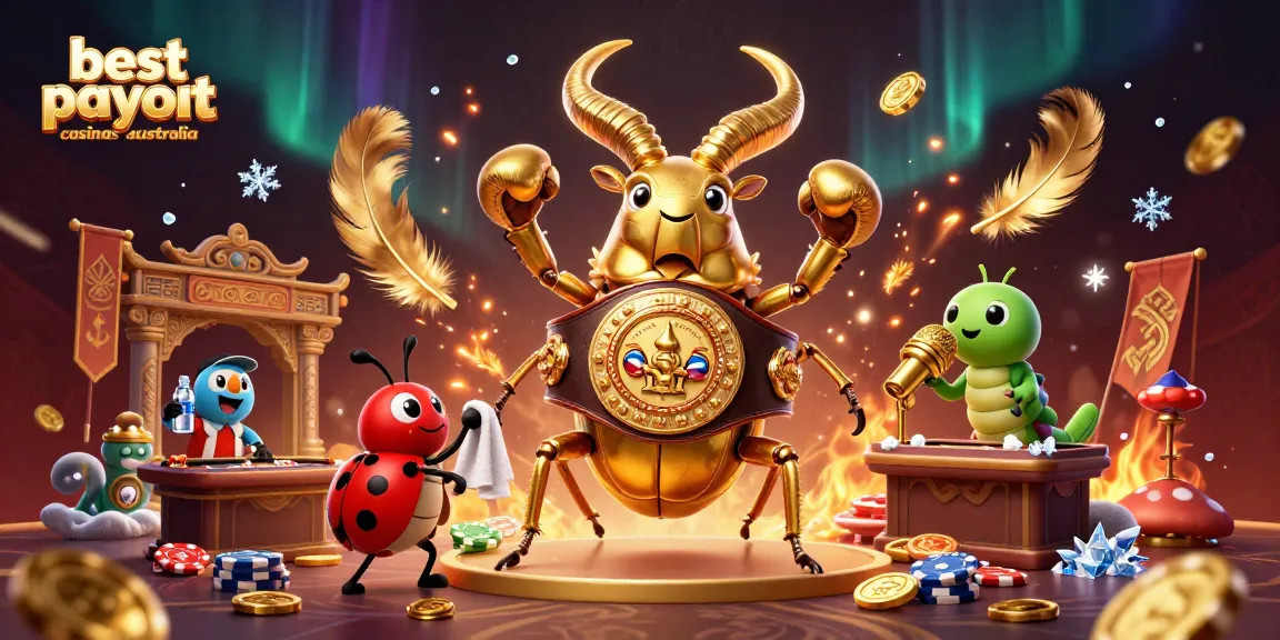 Experience thrilling action at the best payout casinos Australia with vibrant casino characters and lively gaming elements.