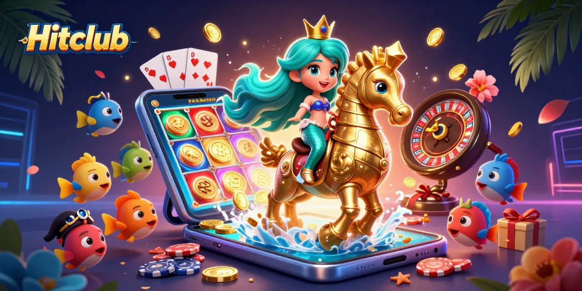 Hitclub offers an exciting gaming experience with vibrant characters and dynamic casino elements.