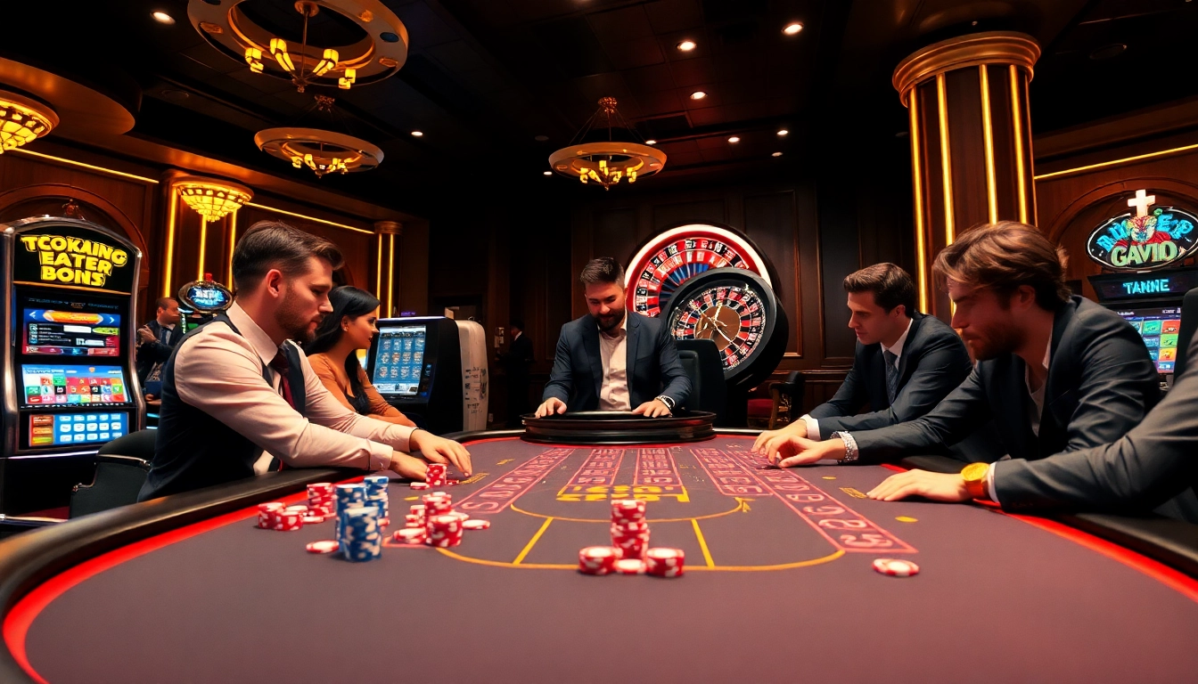 Experience the excitement at https://68vip.bio/ with players at a vibrant casino table.