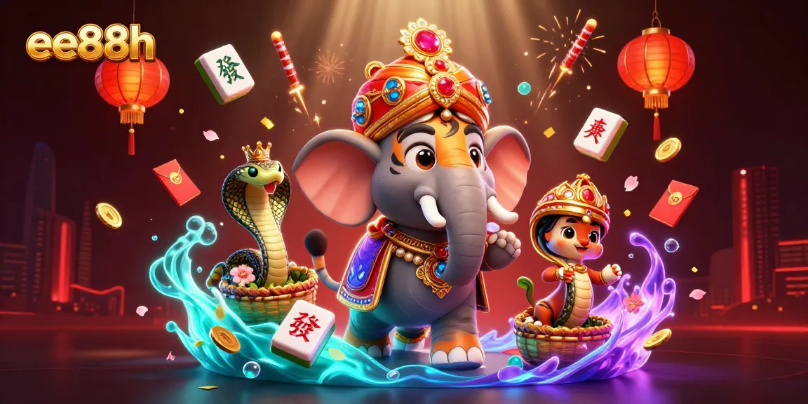 Experience the thrill of ee88h with the extravagant 3D maharaja setup flourishing with casino elements.