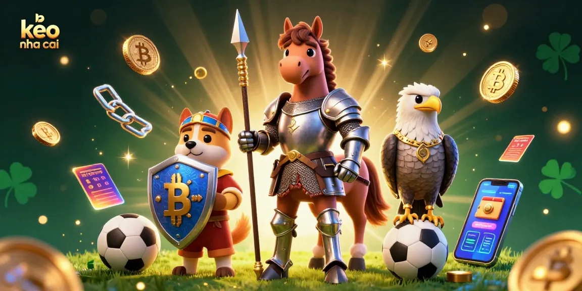 Engage in keo nha cai betting at an exciting sports event with illuminated elements and vibrant characters.