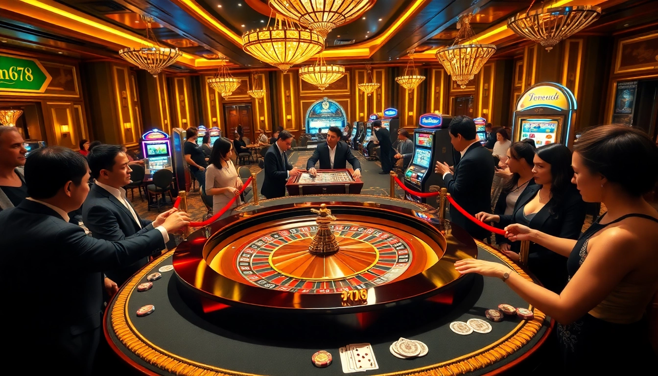Experience high-stakes excitement at Win678's luxurious casino.