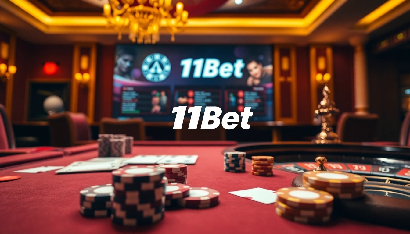 Experience thrilling games at 11Bet casino with vibrant tables and exciting betting action.