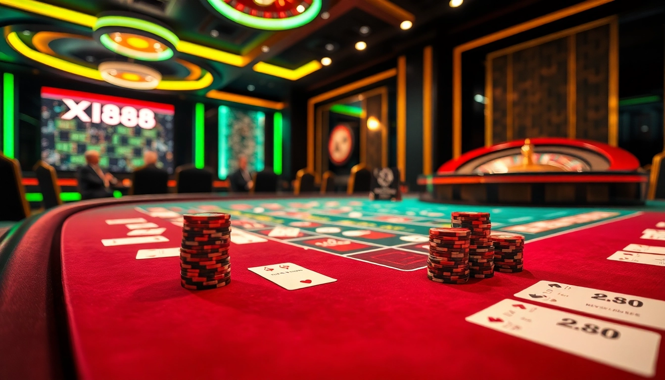 Experience the thrill of Baccarat at XX88 with players celebrating wins at the casino table.