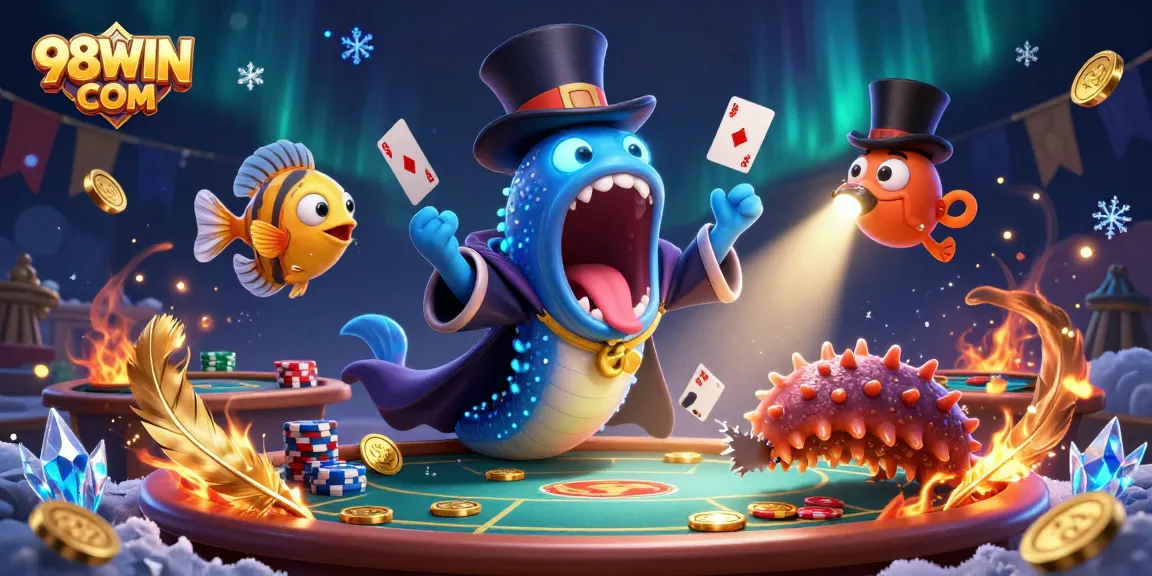 Play exciting games at 98WIN COM with vibrant visuals of gambling fun and casino action.