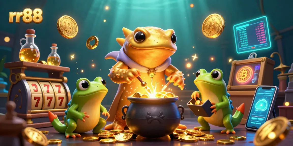 Join the winning action at rr88, featuring a vibrant scene with an alchemist and more in a casino-themed illustration.