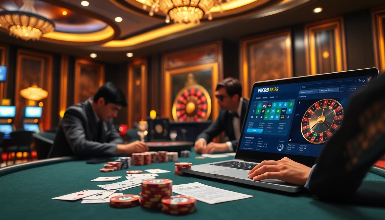 Experience thrilling moments at NK88's casino tables, where excitement meets professionalism.