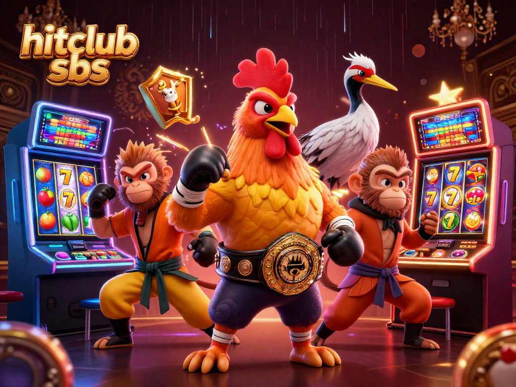 Hitclub SBS features engaging characters and dynamic elements in a vibrant casino-themed 3D scene.