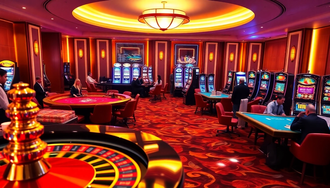 Experience the thrill of online gaming with mb66, featuring vibrant casino tables and exciting slot machines.