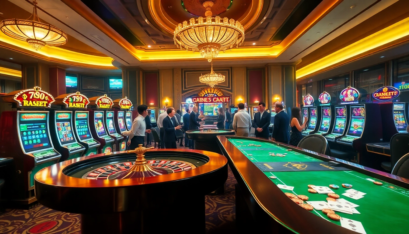 Experience thrilling gameplay at 789bet com with vibrant casino visuals featuring roulette and slot machines.