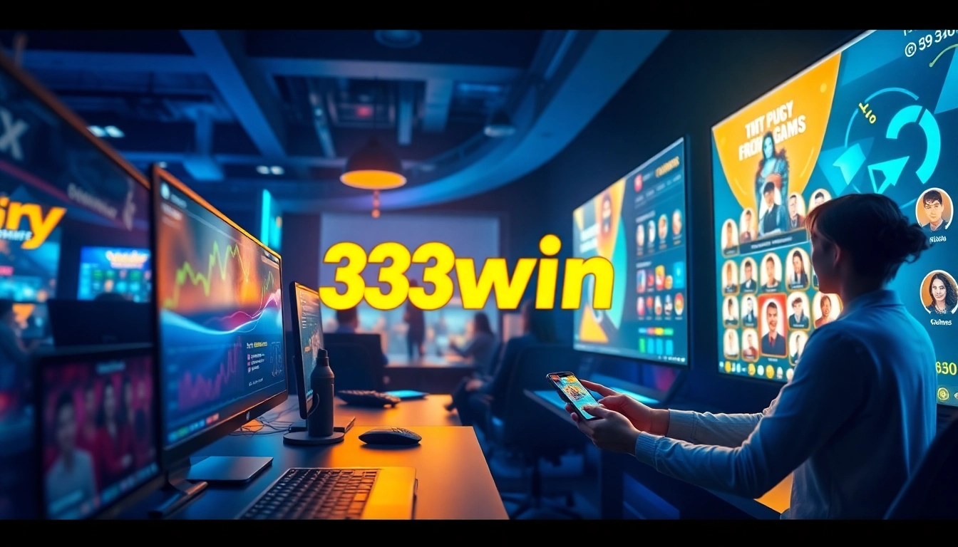 Interactive gaming scene on 33win platform showcasing user engagement and high-quality design.
