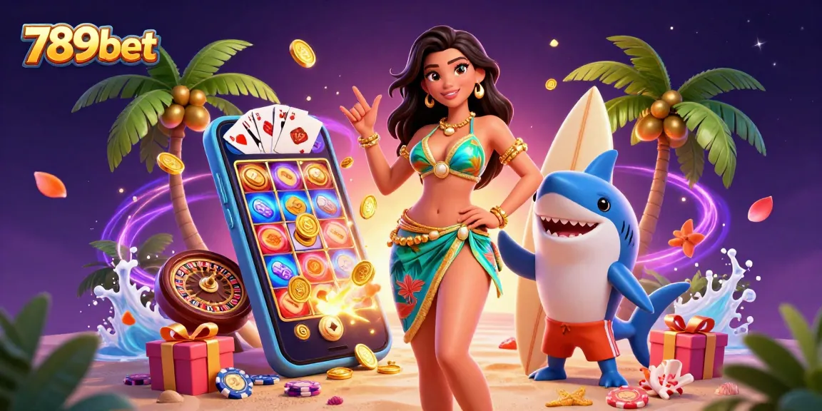 Engage in thrilling 789bet slot games showcased through vibrant character scene of fun and excitement.