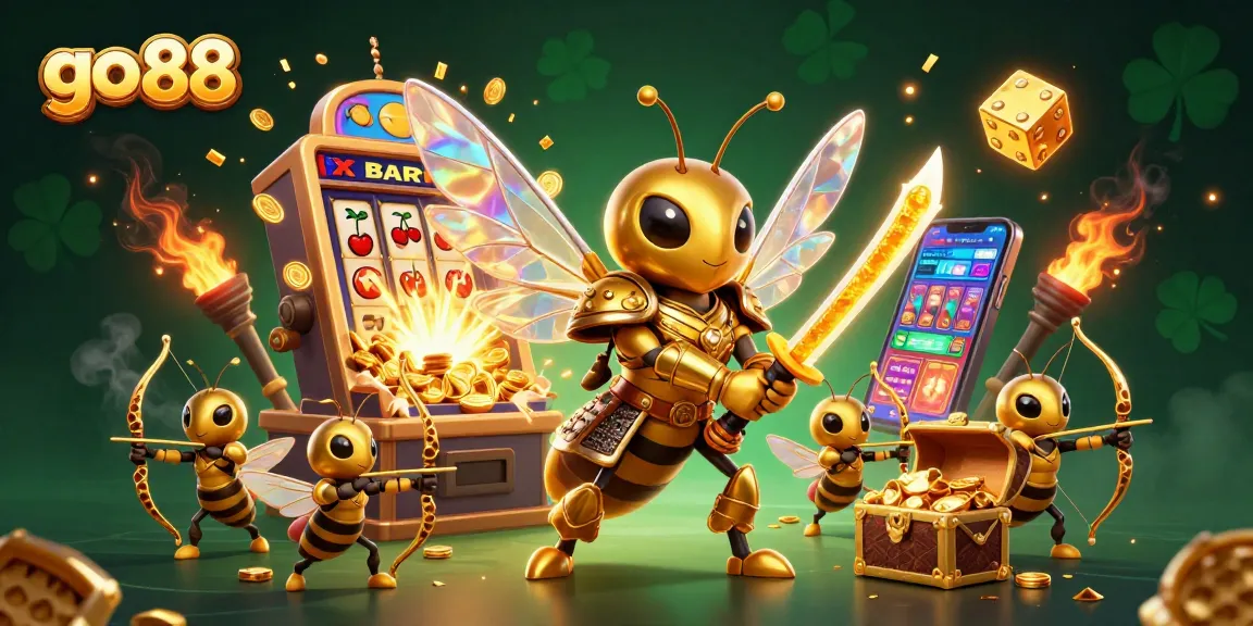 Spin the reels at go 88 and celebrate wins with a jackpot explosion in this colorful casino scene.