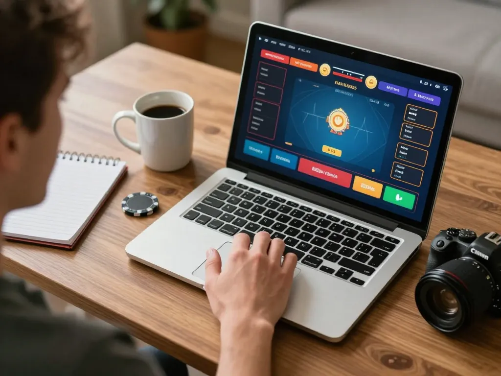 Player making a strategic move in an online poker game on 78win's platform.