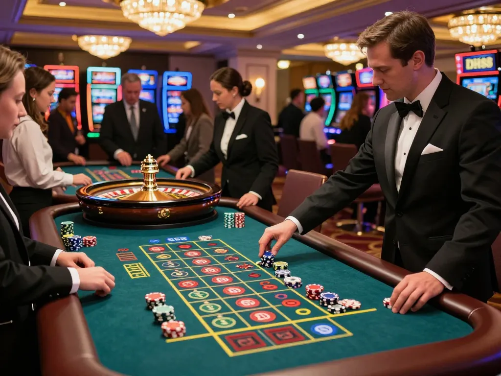 Players engaging in a thrilling roulette game at DH88 casino, highlighting excitement and strategy.
