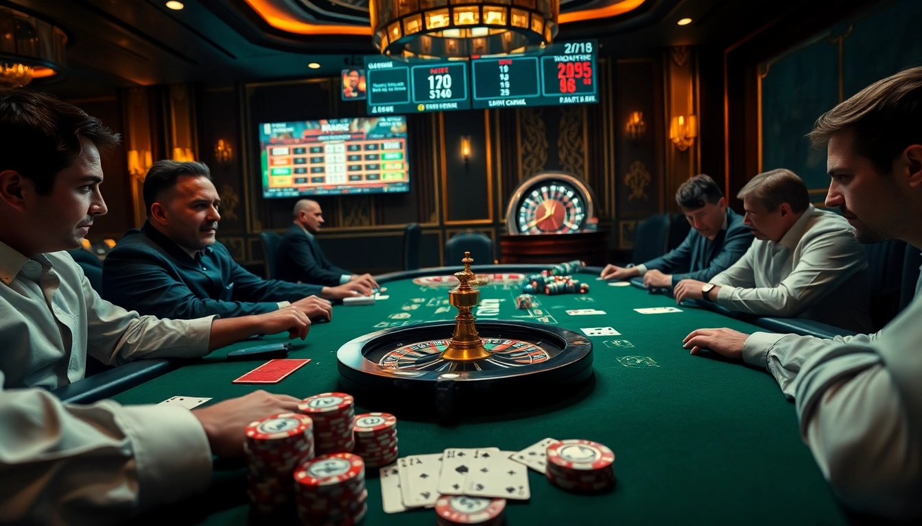 Tracking live scores and betting odds for 7m tỷ lệ bóng đá in a vibrant casino atmosphere.