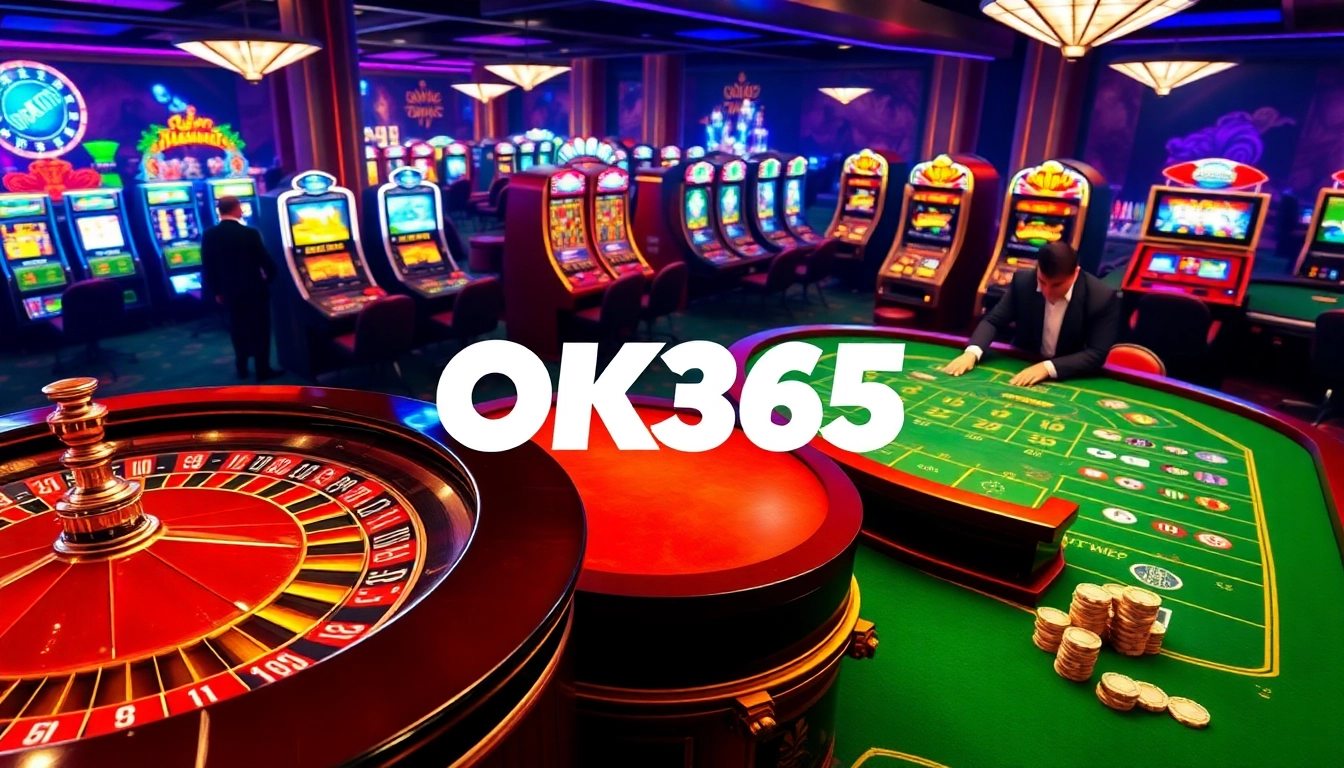 Experience the thrilling energy of online gambling with OK365's vibrant casino scene.
