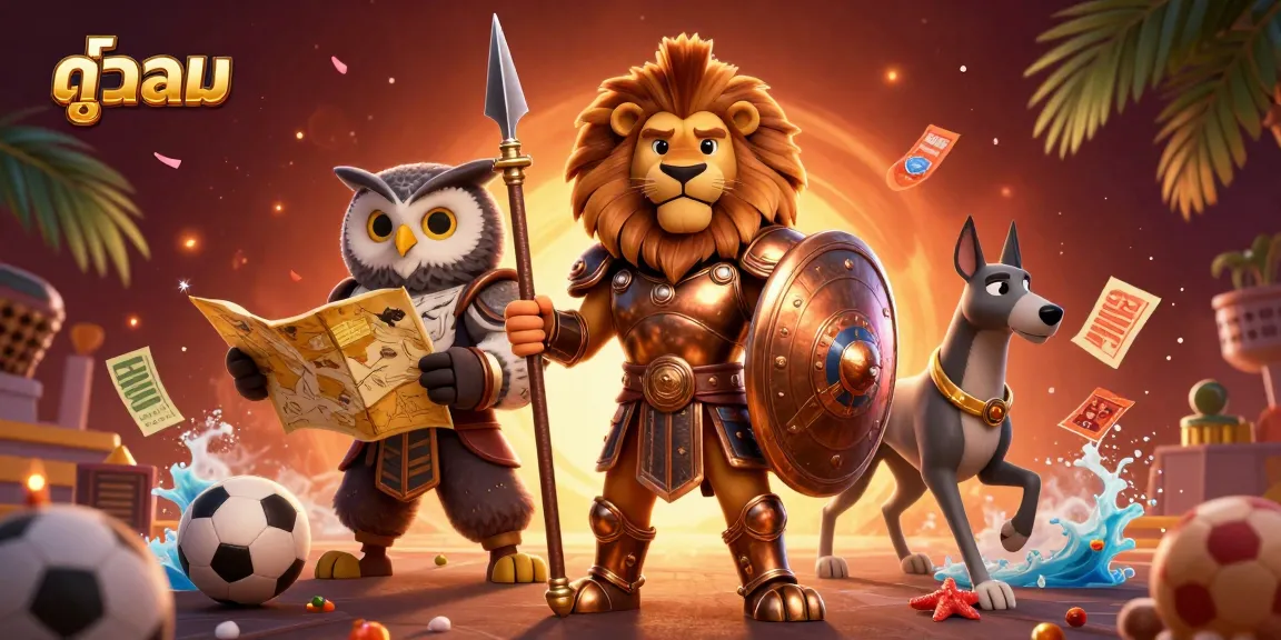 Experience ดูบอล live with engaging strategies and vibrant betting scenes featuring a Spartan lion and allies.