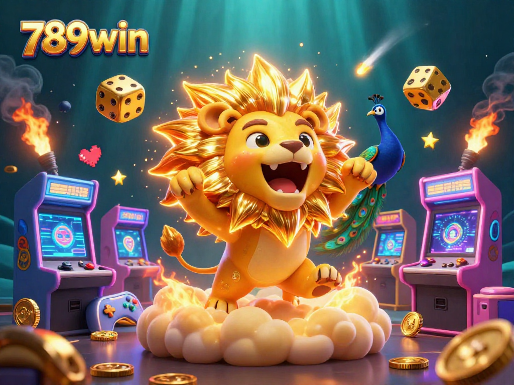Engage with 789win in a vibrant 3D casino scene featuring dynamic characters and gambling elements.