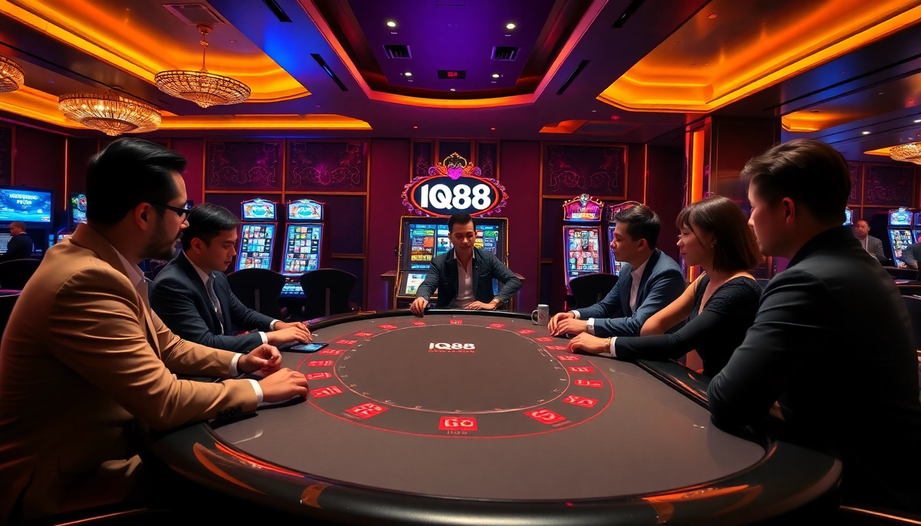 Winning at a poker table in the luxurious IQ88 blog casino environment.