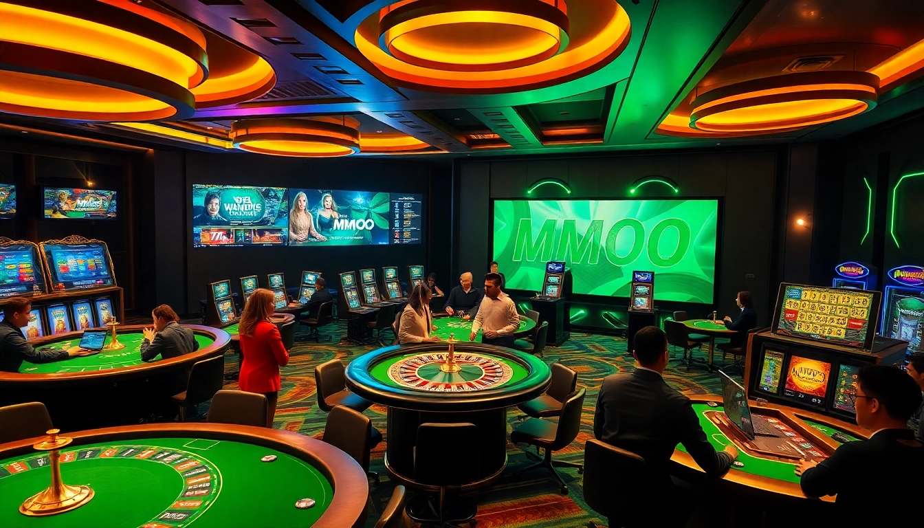Experience top-tier online gaming with MMOO's luxurious casino atmosphere, featuring live tables and vibrant interaction.