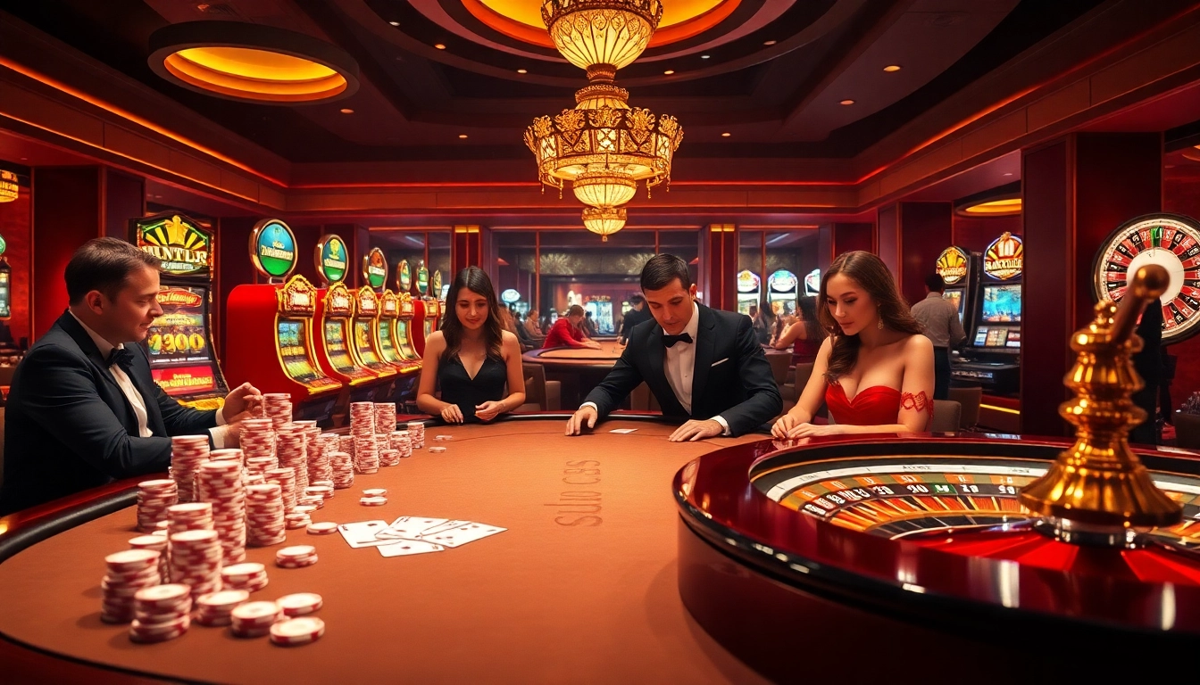 Experience thrilling gameplay at SumClub with vibrant casino tables and eager players.