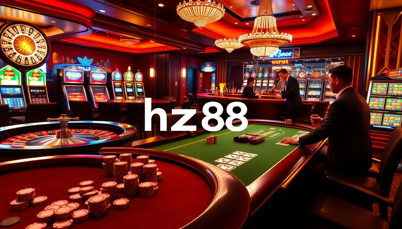 Experience the excitement of casino gaming with hz88 poker tables and vibrant roulette wheels.