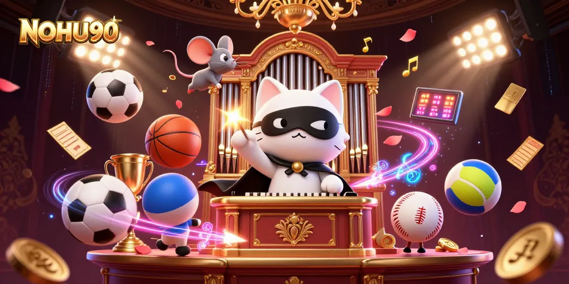 Experience exciting gaming at NOHU90 with dynamic casino elements and vibrant characters in action.