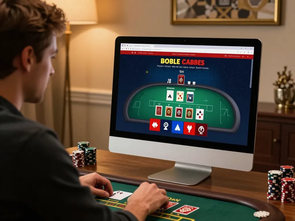 C168 player strategizing for blackjack in a stylish online casino environment