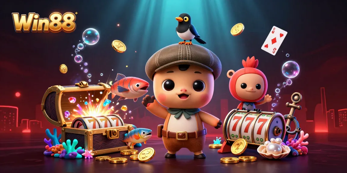 Spin the reels with Win88 and enjoy a vibrant casino scene filled with excitement and charm.
