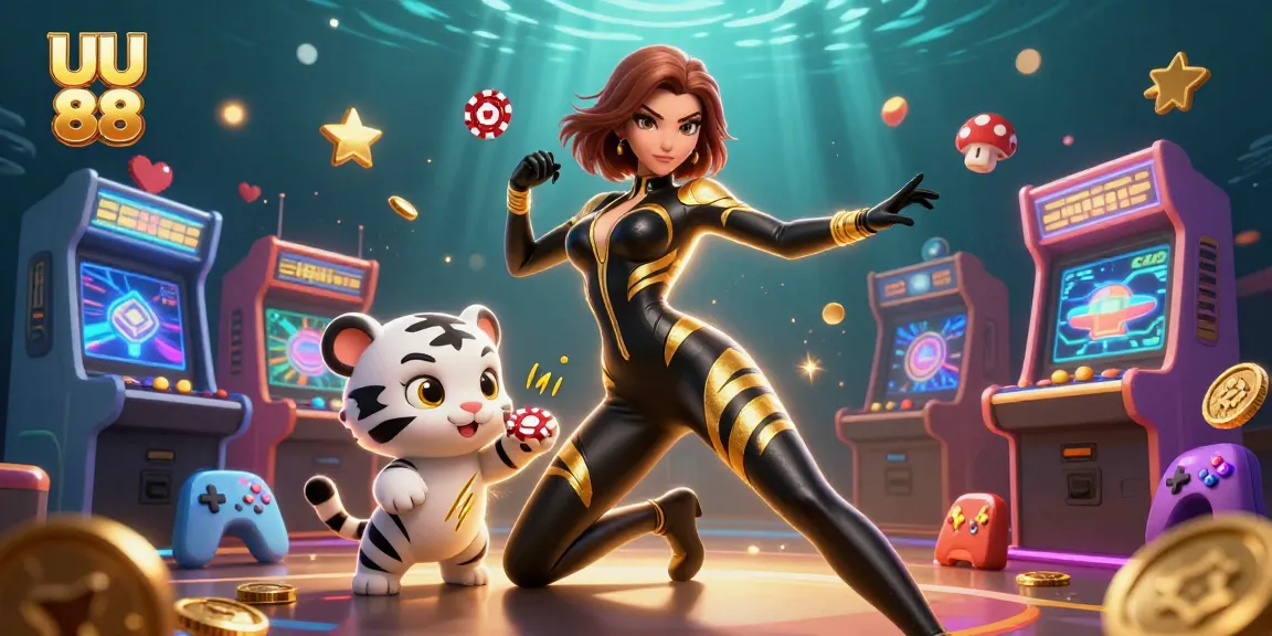 Experience thrilling gameplay at UU 88 with vibrant casino elements and dynamic characters.