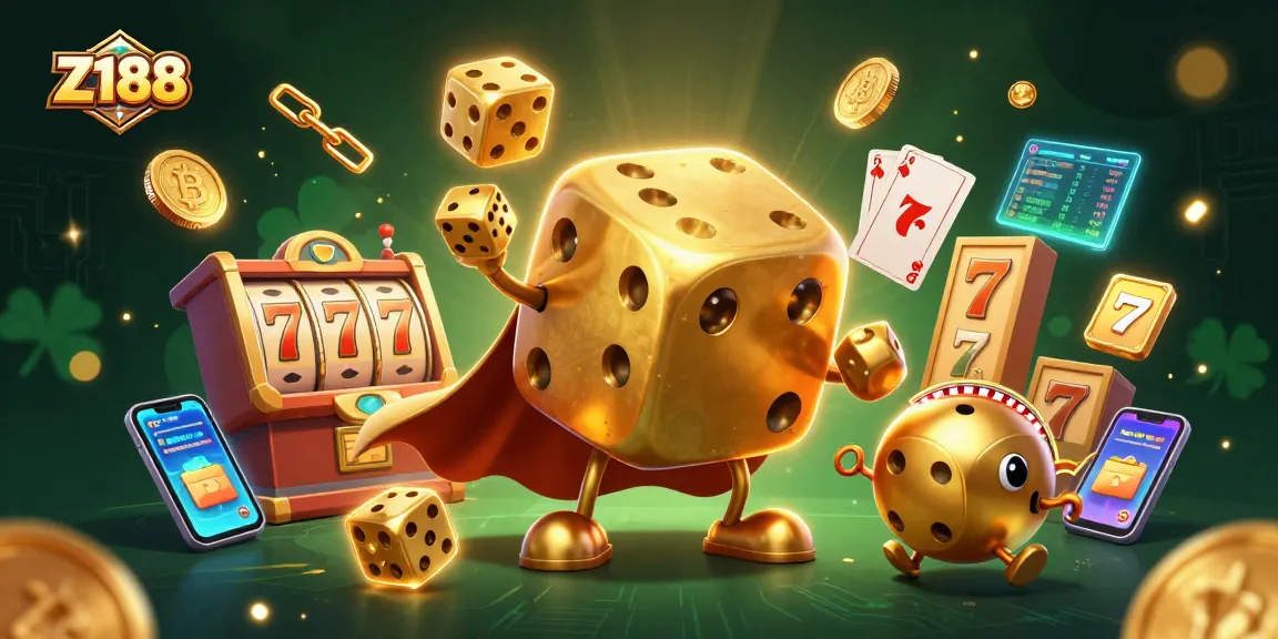 Experience thrilling gameplay with Z188’s unique golden dice golem and casino elements.