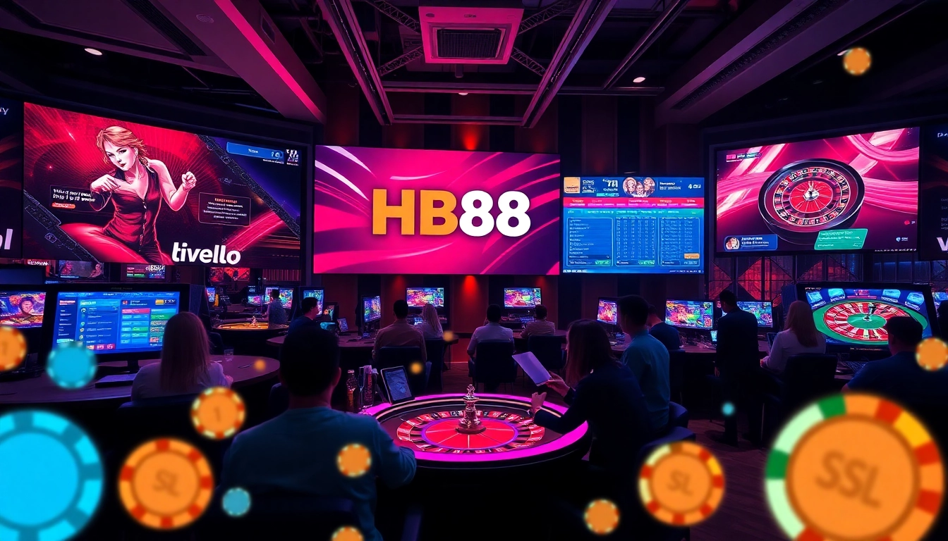 Engaging scene of HB88 online gaming platform with players, showcasing casino action at https://hb88.krd/.