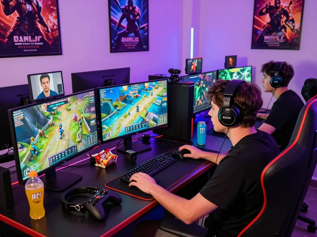 Engaging hitclub gaming session with vibrant monitors and enthusiastic players in a lively online gaming environment.