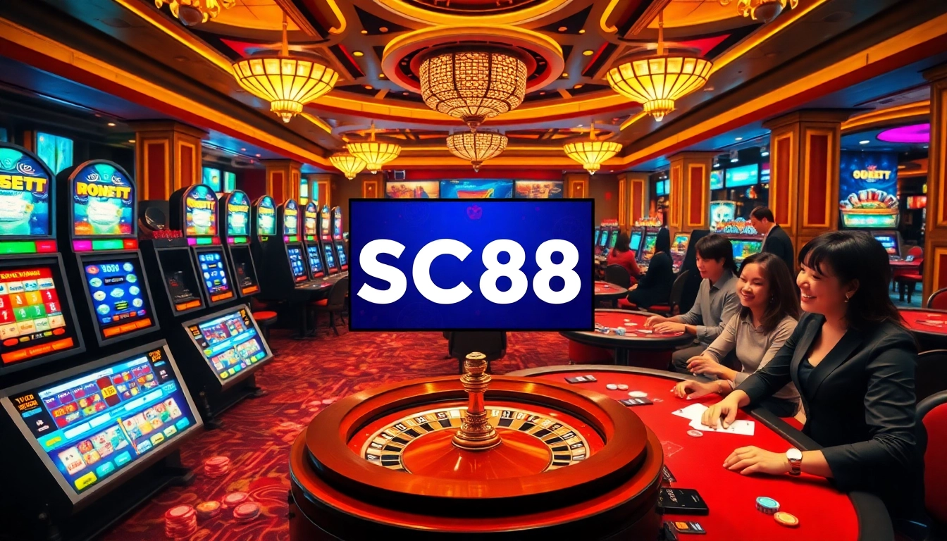SC88 players enjoying an exhilarating casino environment with vibrant games and engaging atmosphere.