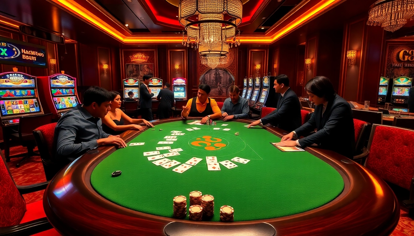 Experience the excitement of u88 at a luxurious casino table with colorful poker chips and vibrant ambiance.