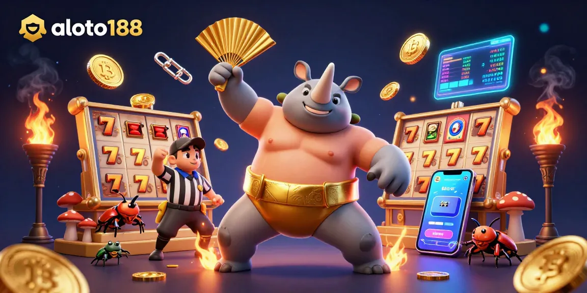 Experience the excitement at aloto188 with a sumo beetle champion defeating odds and winning big!