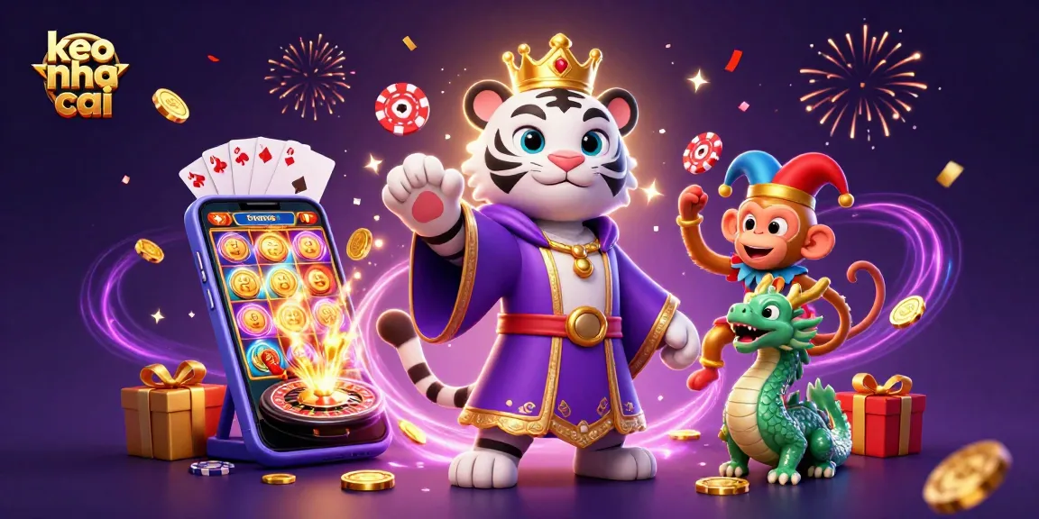 Win exciting rewards with keo nha cai as the white tiger, monkey, and dragon bring the casino to life.