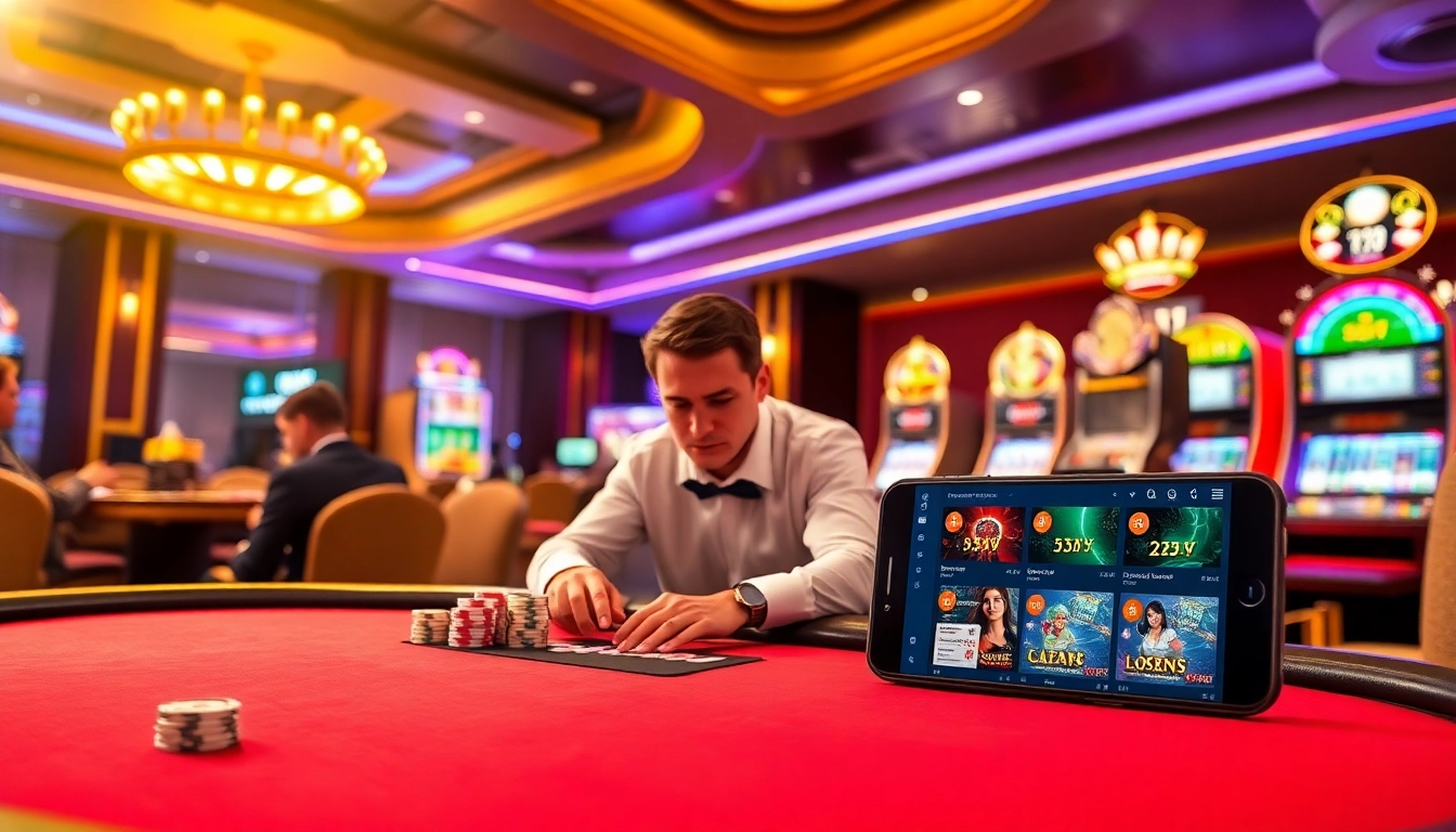 Experience thrilling gameplay with SC88 at a modern poker table, vibrant with energy and excitement.