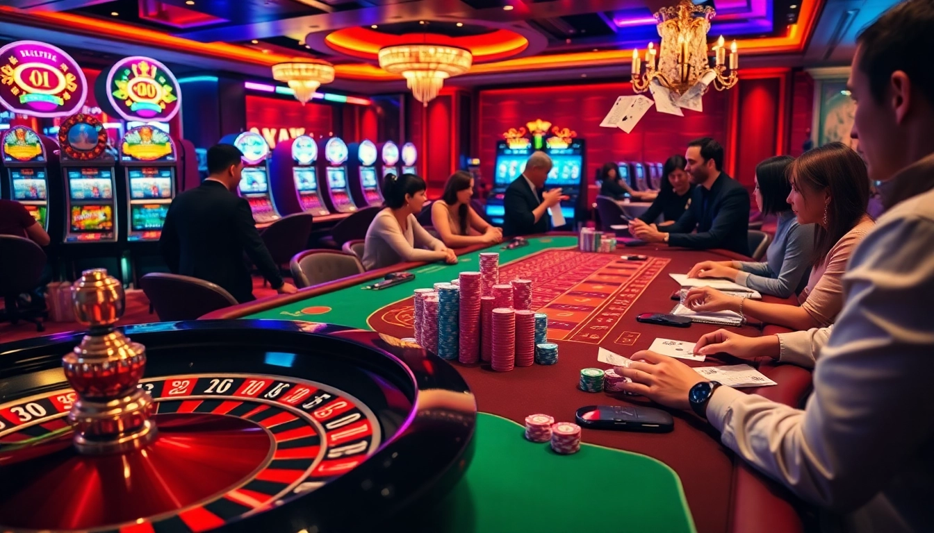Experience the excitement of new88.com with engaged players at vibrant casino tables.