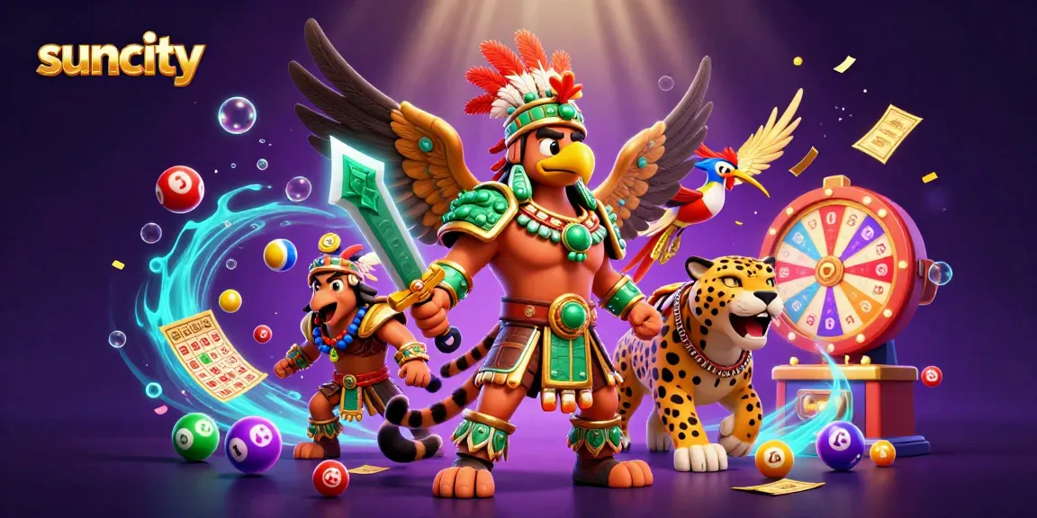 Experience thrilling gameplay at Suncity with vibrant casino graphics and dynamic energy, featuring captivating characters and game elements.
