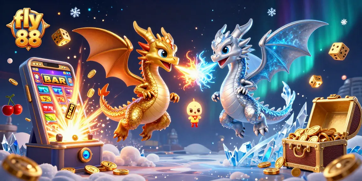 Experience thrilling gaming with fly 88 featuring golden dragons and cinematic casino elements.