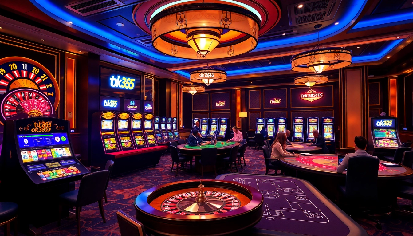 Experience premium gambling excitement at OK365 with vibrant games and roulette.