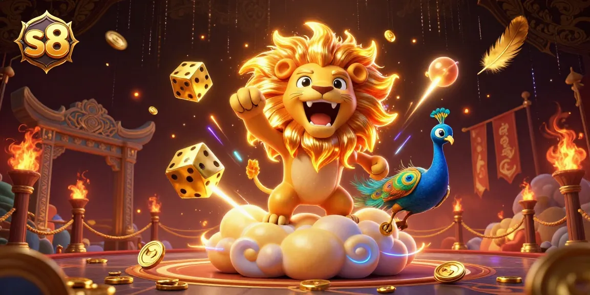 S8 offers a thrilling gaming experience with vibrant, engaging casino elements in a dazzling illustration.