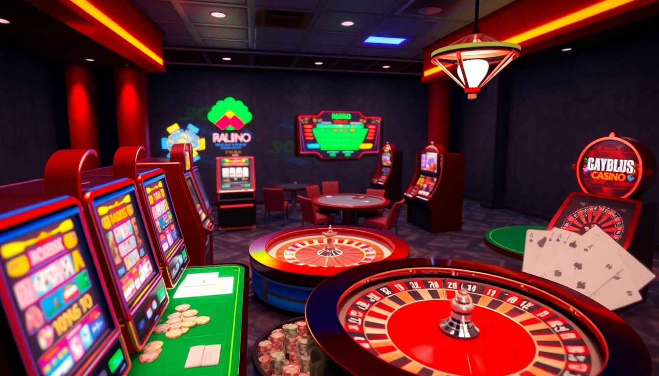 Engage in Roblox gambling with colorful slot machines and animated casino tables in a vibrant atmosphere.