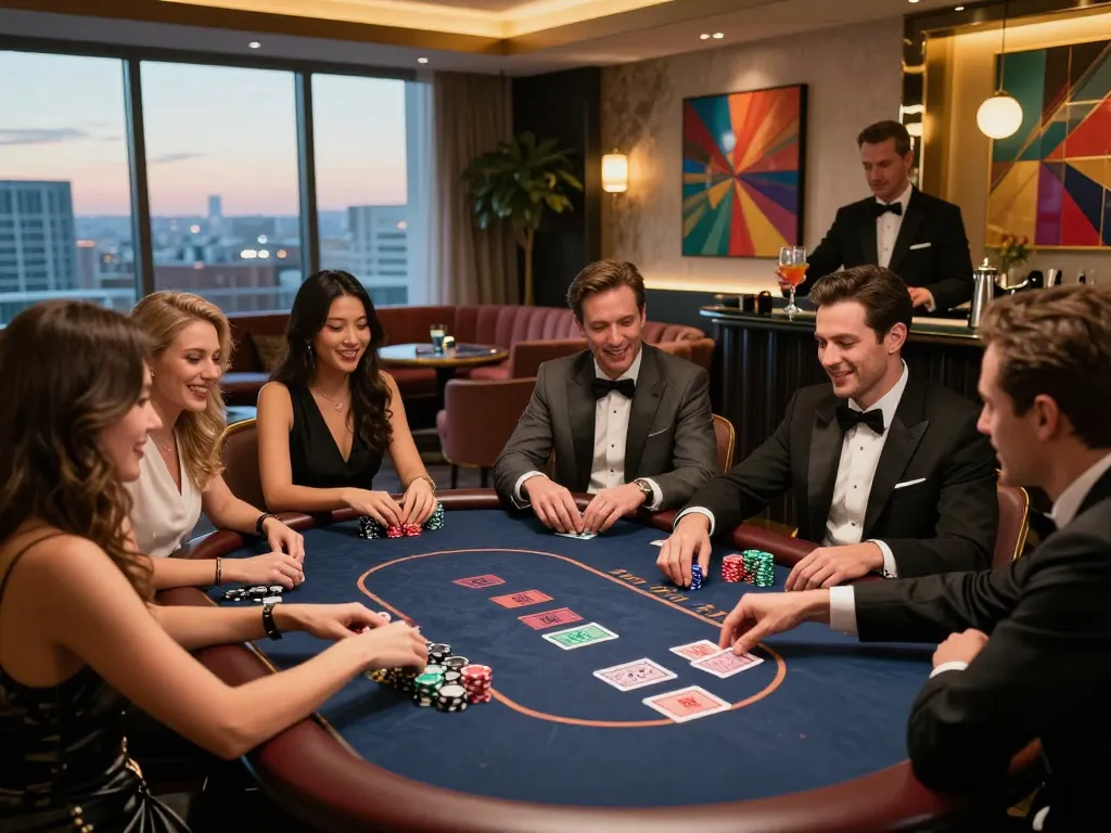 Experience the excitement of gambling with friends at https://23win.watch/, featuring lively poker games and a vibrant atmosphere.